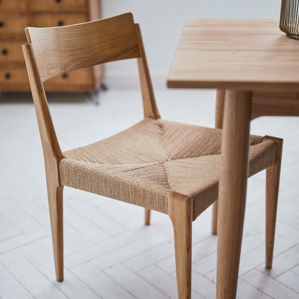 ダイニングチェア 単品 完成品 ペーパーコード 椅子 木製 天然木 北欧 1脚
