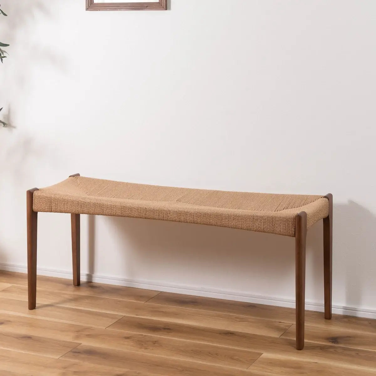 ダイニングベンチ 単品 完成品 木製 天然木 ベンチチェア チェア 椅子 イス 幅100 幅110 ペーパーコード　