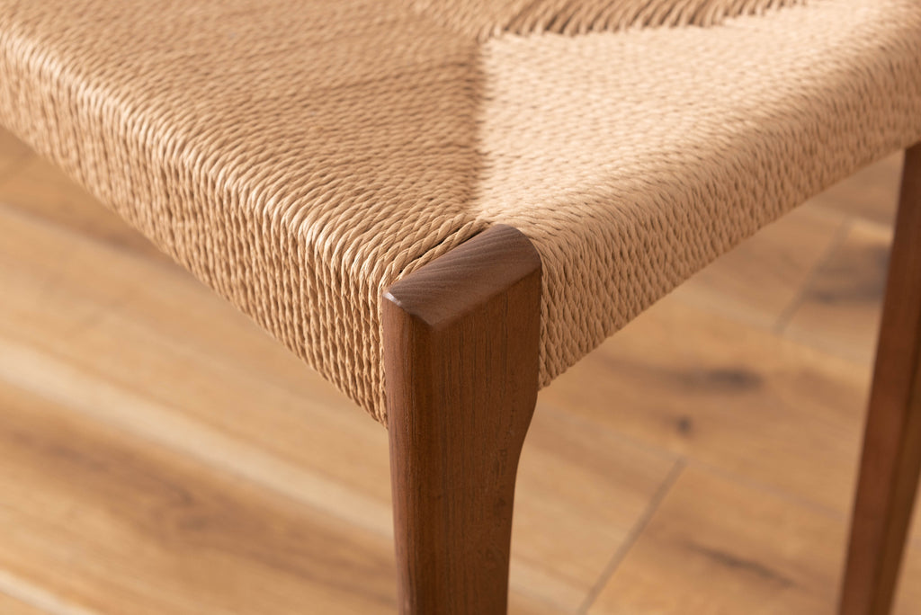 ダイニングベンチ 単品 完成品 木製 天然木 ベンチチェア チェア 椅子 イス 幅100 幅110 ペーパーコード　