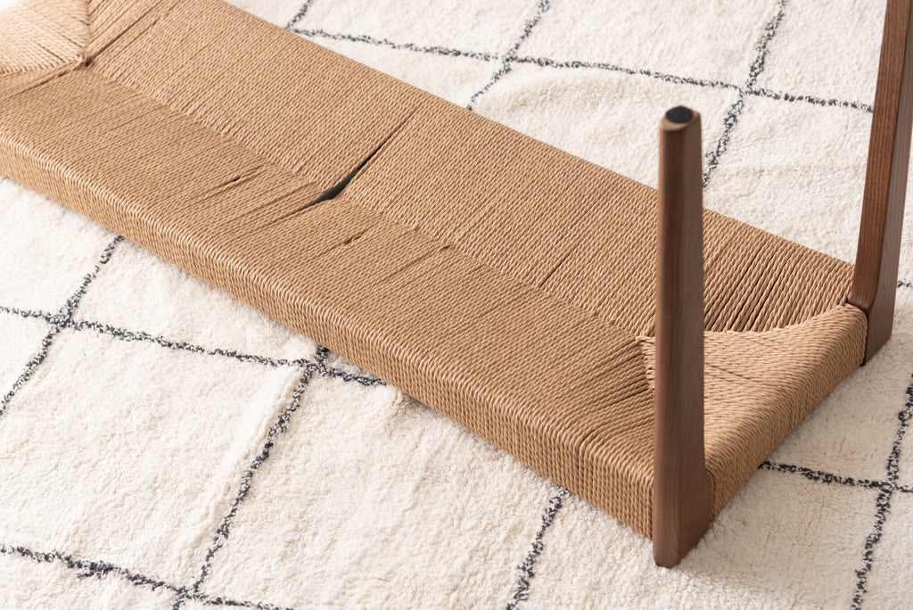 ダイニングベンチ 単品 完成品 木製 天然木 ベンチチェア チェア 椅子 イス 幅100 幅110 ペーパーコード　