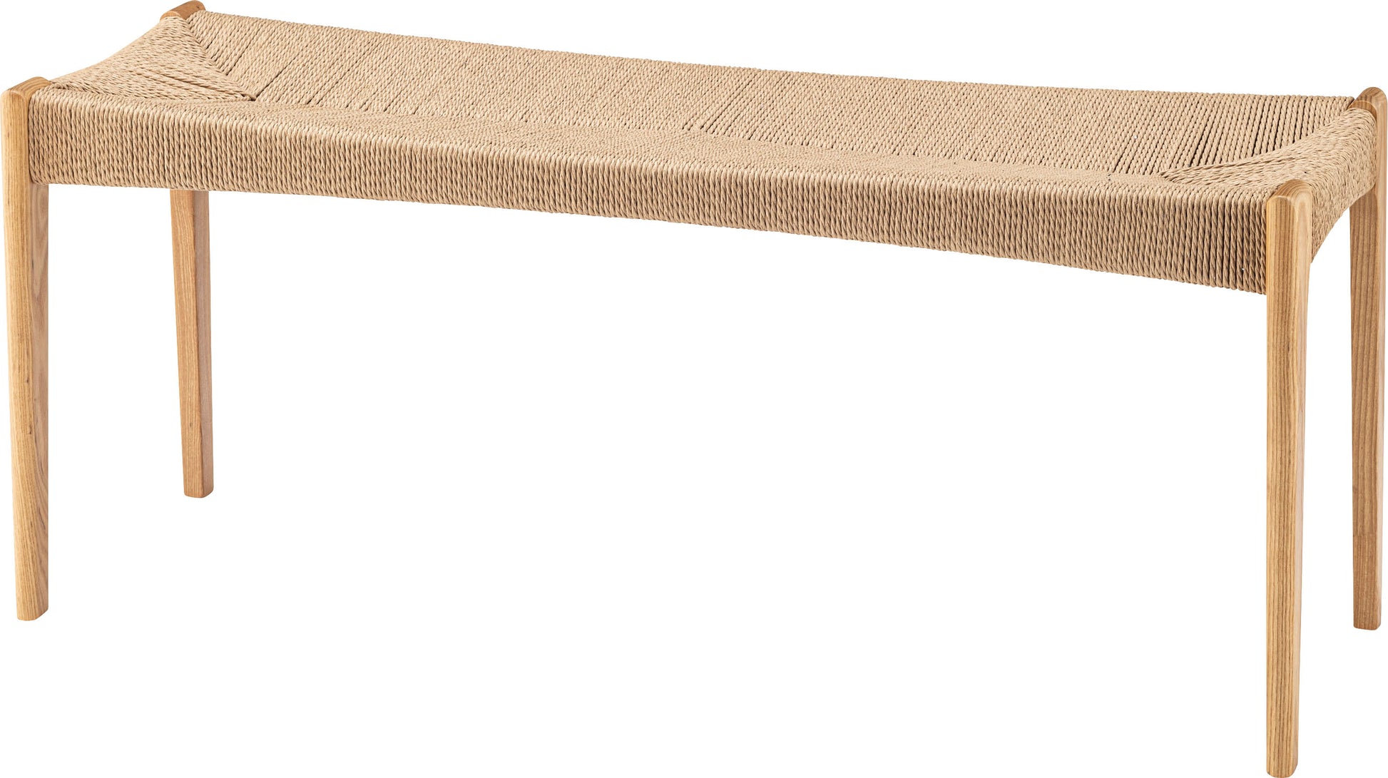 ダイニングベンチ 単品 完成品 木製 天然木 ベンチチェア チェア 椅子 イス 幅100 幅110 ペーパーコード　