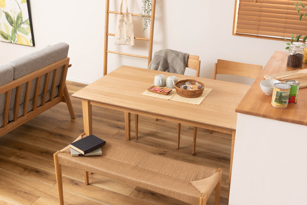 ダイニングベンチ 単品 完成品 木製 天然木 ベンチチェア チェア 椅子 イス 幅100 幅110 ペーパーコード　