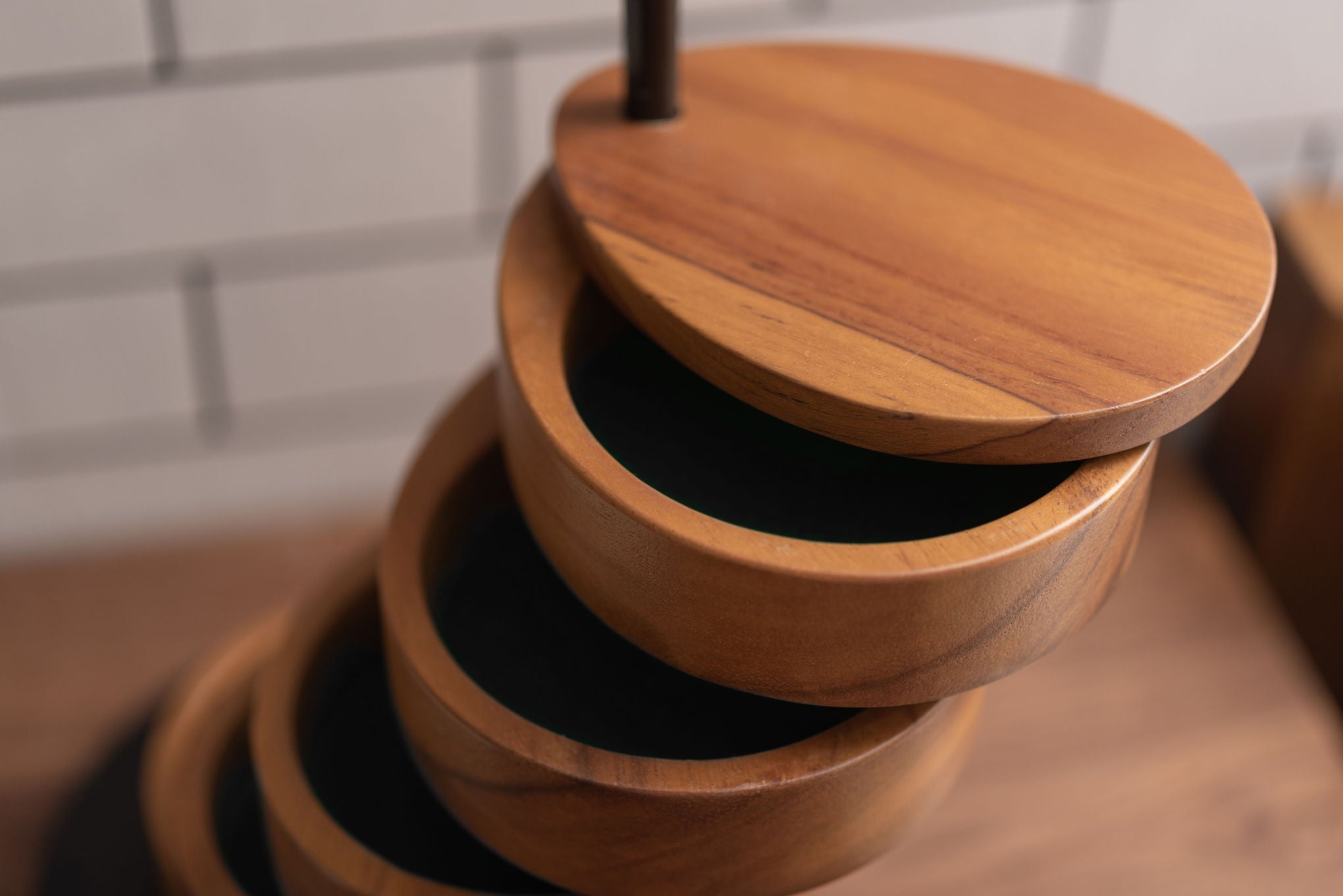 アクセサリーケース 小物入れ 小物収納 雑貨入れ 天然木 回転式 収納ケース アクセサリーケース