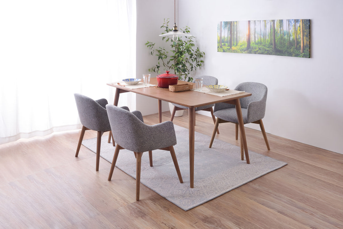 ダイニングテーブル 幅150cm 3人 4人 5人 長方形 角丸 丸角 食卓 机 単品