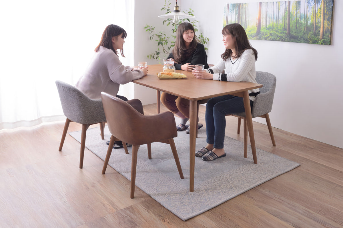 ダイニングテーブル 幅150cm 3人 4人 5人 長方形 角丸 丸角 食卓 机 単品