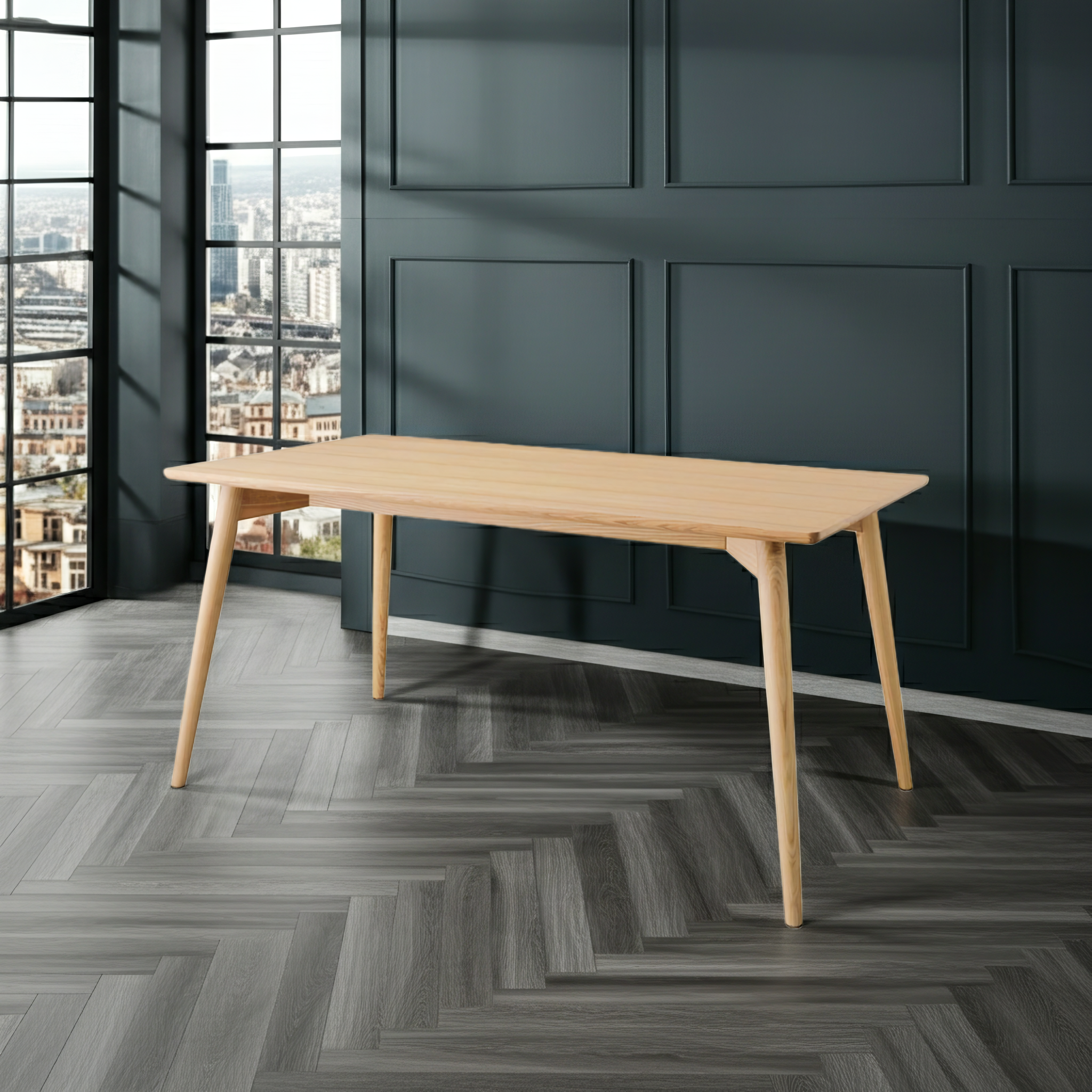 ダイニングテーブル 幅150cm 3人 4人 5人 長方形 角丸 丸角 食卓 机 単品