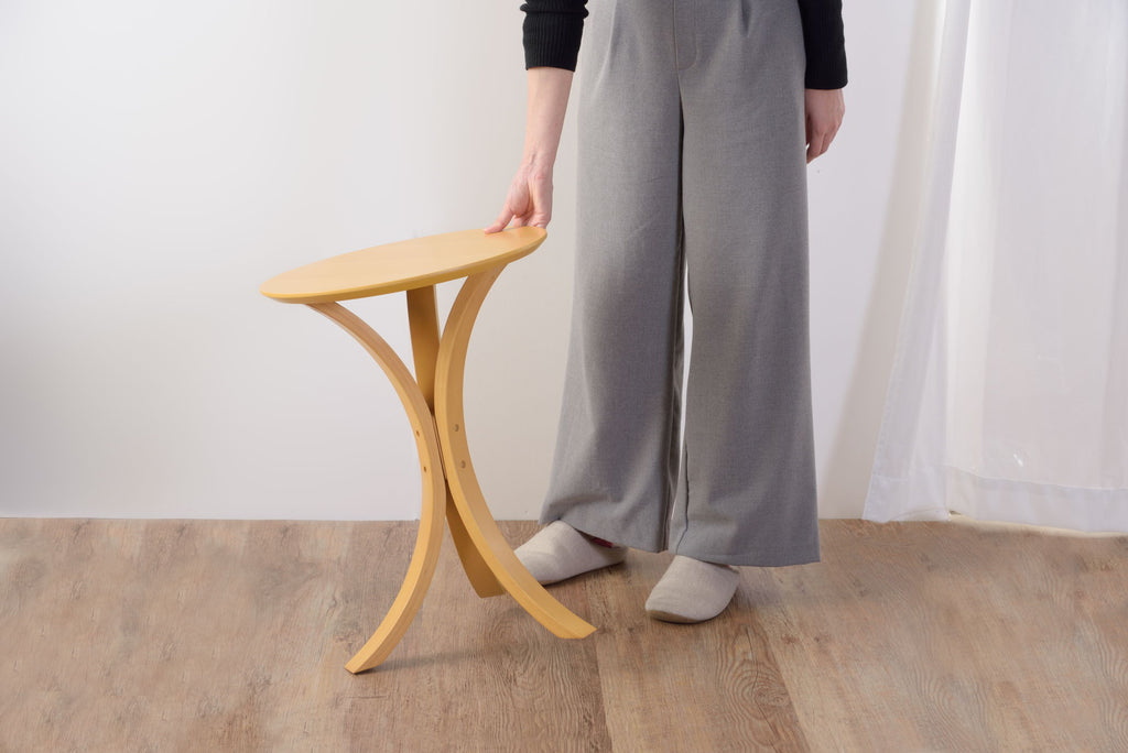 サイドテーブル 北欧 丸型 円形 幅40 ミニテーブル ナイトテーブル 天然木 木製 ベッド横