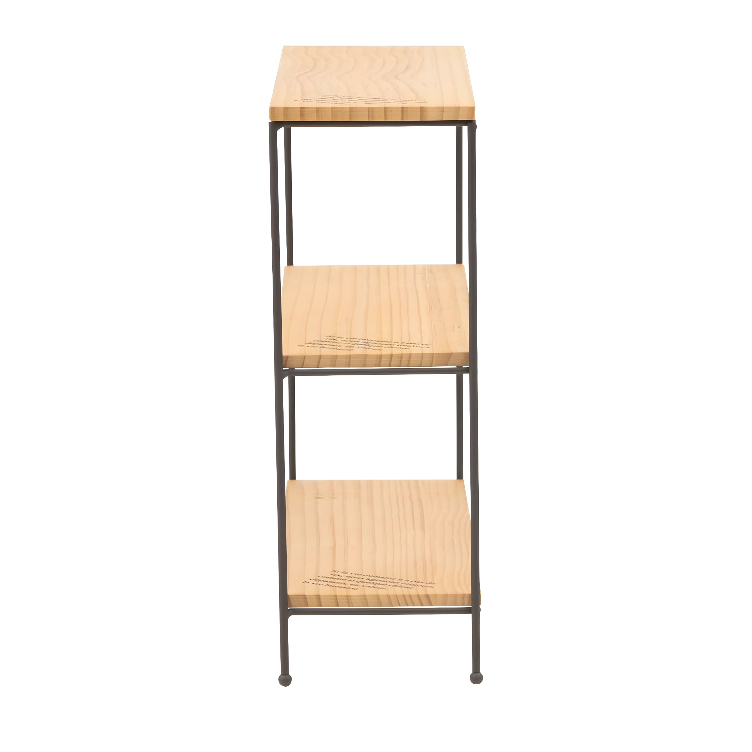ミニ 卓上 ラック 棚 幅40cm 3段 完成品 コンパクト 省スペース スチール アイアン 天然木 収納 シェルフ オープンラック リビング