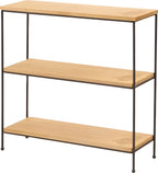 ミニ 卓上 ラック 棚 幅40cm 3段 完成品 コンパクト 省スペース スチール アイアン 天然木 収納 シェルフ オープンラック リビング