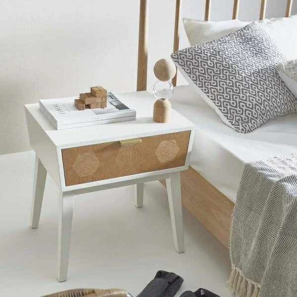 ナイトテーブル サイドテーブル 幅50 コンパクト 引き出し 収納 韓国インテリア ミニテーブル ベッド横 バイカラー