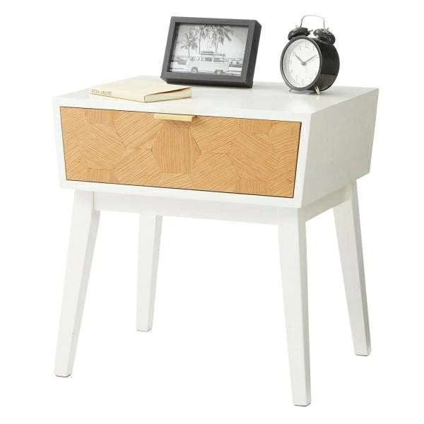 ナイトテーブル サイドテーブル 幅50 コンパクト 引き出し 収納 韓国インテリア ミニテーブル ベッド横 バイカラー