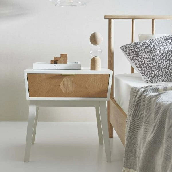 ナイトテーブル サイドテーブル 幅50 コンパクト 引き出し 収納 韓国インテリア ミニテーブル ベッド横 バイカラー