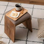 スツール チェア 椅子 古材 コンパクト 腰掛け 布 ファブリック 完成品 軽量 玄関 来客 背もたれなし