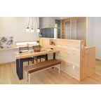 ダイニングベンチ 1脚 単品 幅110 2人掛け 二人用 椅子 ベンチ 天然木 スツール レザー 布地 ふたりがけ レトロ