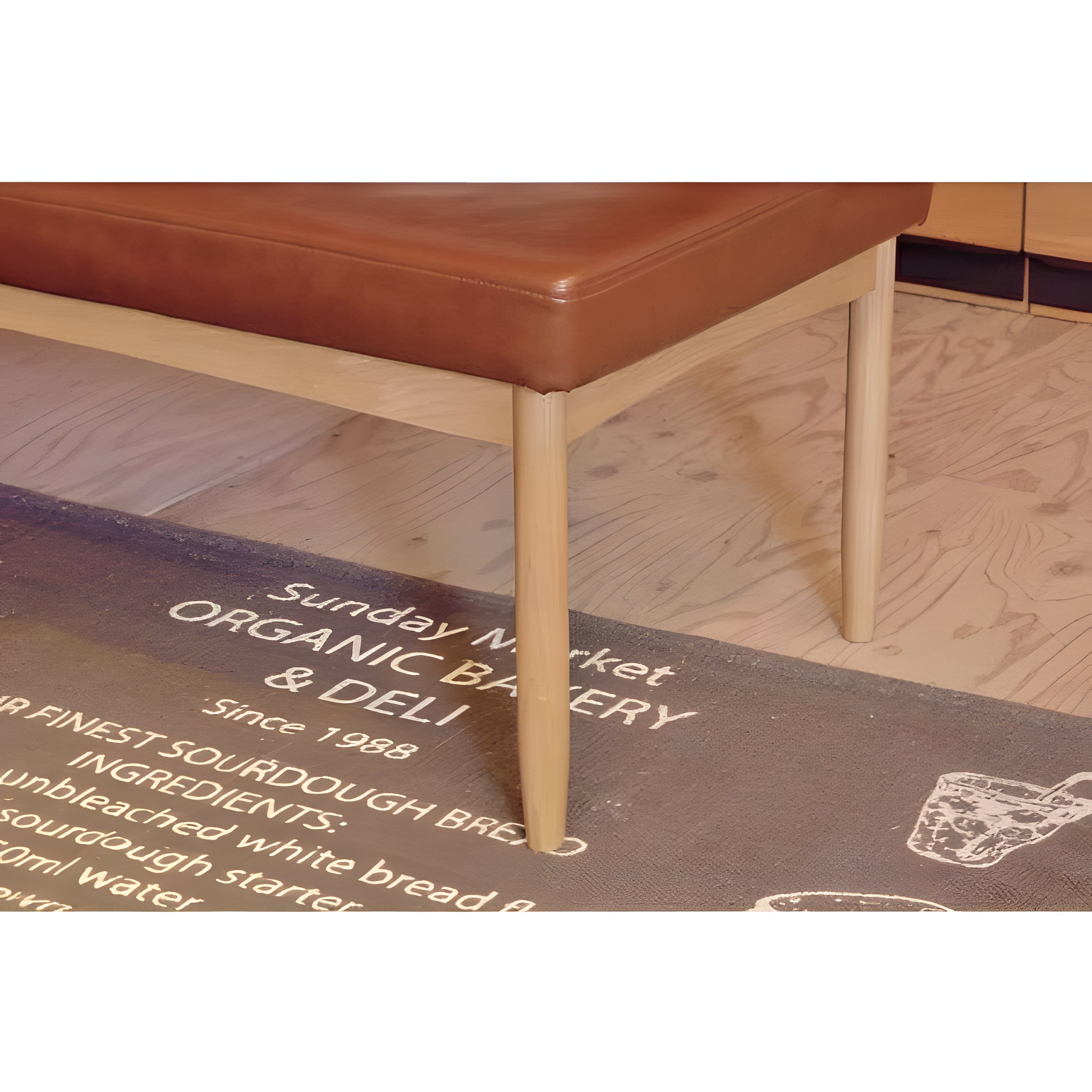 ダイニングベンチ 1脚 単品 幅110 2人掛け 二人用 椅子 ベンチ 天然木 スツール レザー 布地 ふたりがけ レトロ