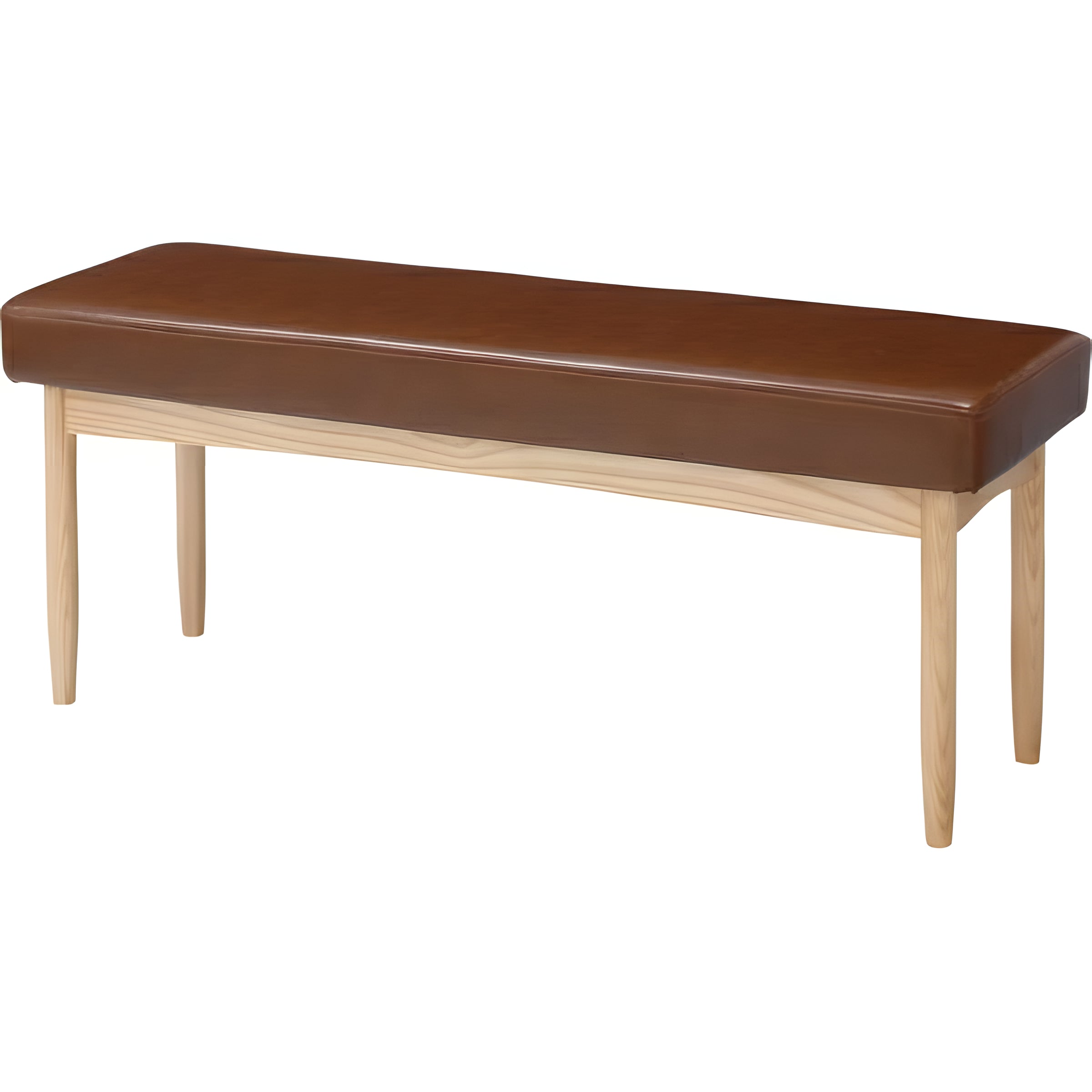 ダイニングベンチ 1脚 単品 幅110 2人掛け 二人用 椅子 ベンチ 天然木 スツール レザー 布地 ふたりがけ レトロ