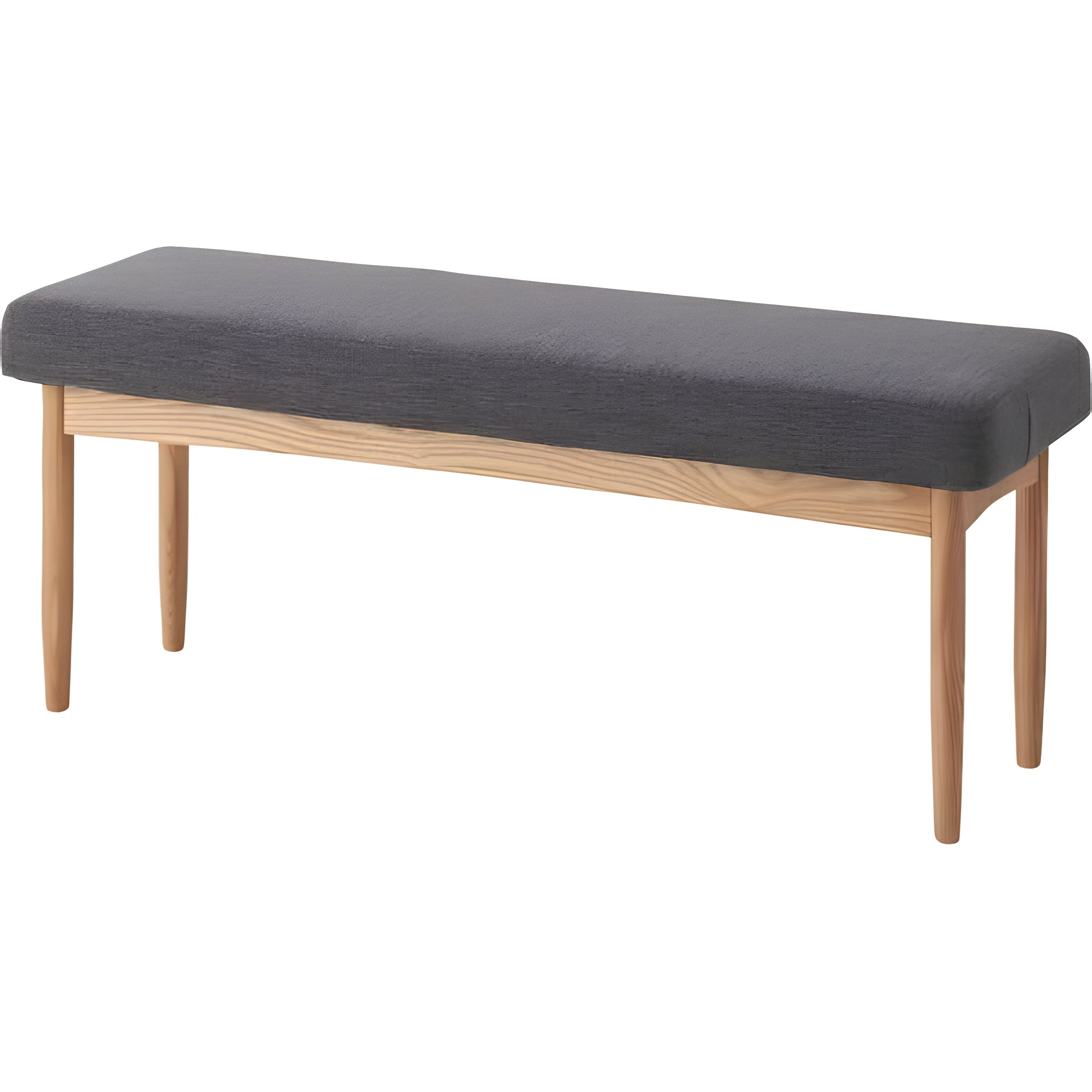 ダイニングベンチ 1脚 単品 幅110 2人掛け 二人用 椅子 ベンチ 天然木 スツール レザー 布地 ふたりがけ レトロ