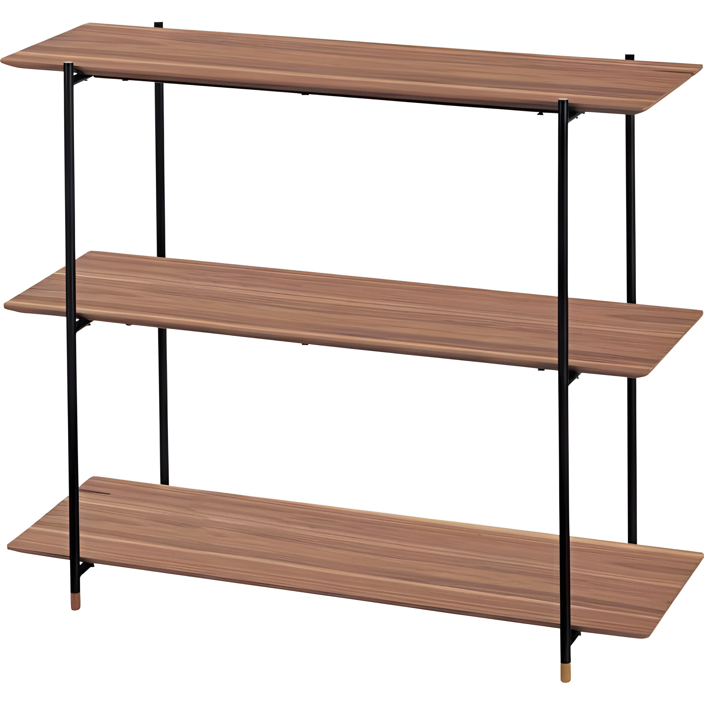 棚 ラック 3段 幅110 天然木 スチール オープンラック 収納 オープンシェルフ キッチン リビング スタイリッシュ スリム 薄型