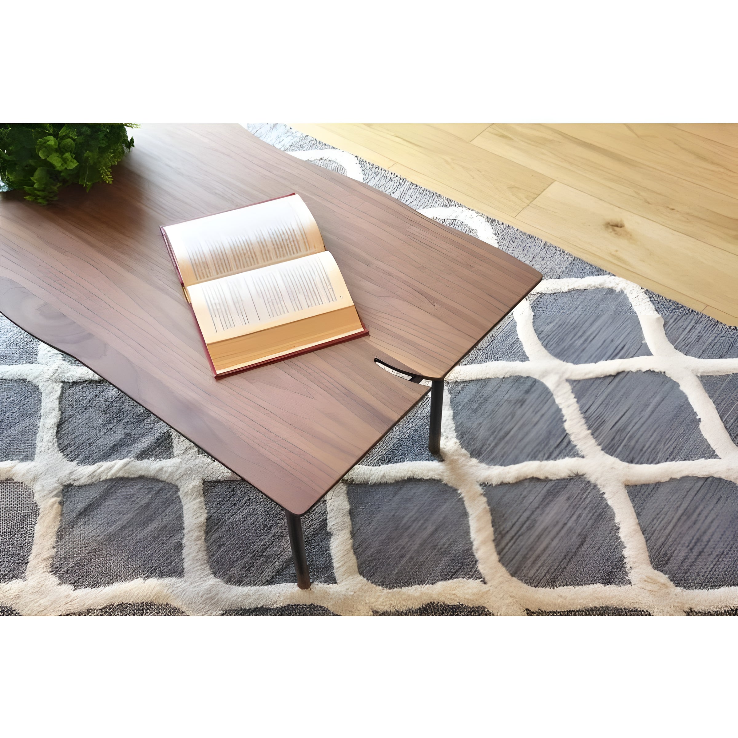 センターテーブル 幅110 机 テーブル 天然木 スチール シンプル おしゃれ ローテーブル 2人