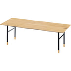 センターテーブル 幅110 机 テーブル 天然木 スチール シンプル おしゃれ ローテーブル 2人