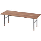 センターテーブル 幅110 机 テーブル 天然木 スチール シンプル おしゃれ ローテーブル 2人