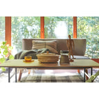 センターテーブル 幅110 机 テーブル 天然木 スチール シンプル おしゃれ ローテーブル 2人