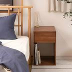 サイドテーブル 幅30 スリム コンパクト 高さ50 完成品 天然木 サイドチェスト ミニ 収納 引き出し付 ベッド横 シンプル 高見え