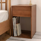 サイドテーブル 幅30 スリム コンパクト 高さ50 完成品 天然木 サイドチェスト ミニ 収納 引き出し付 ベッド横 シンプル 高見え