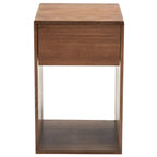 サイドテーブル 幅30 スリム コンパクト 高さ50 完成品 天然木 サイドチェスト ミニ 収納 引き出し付 ベッド横 シンプル 高見え