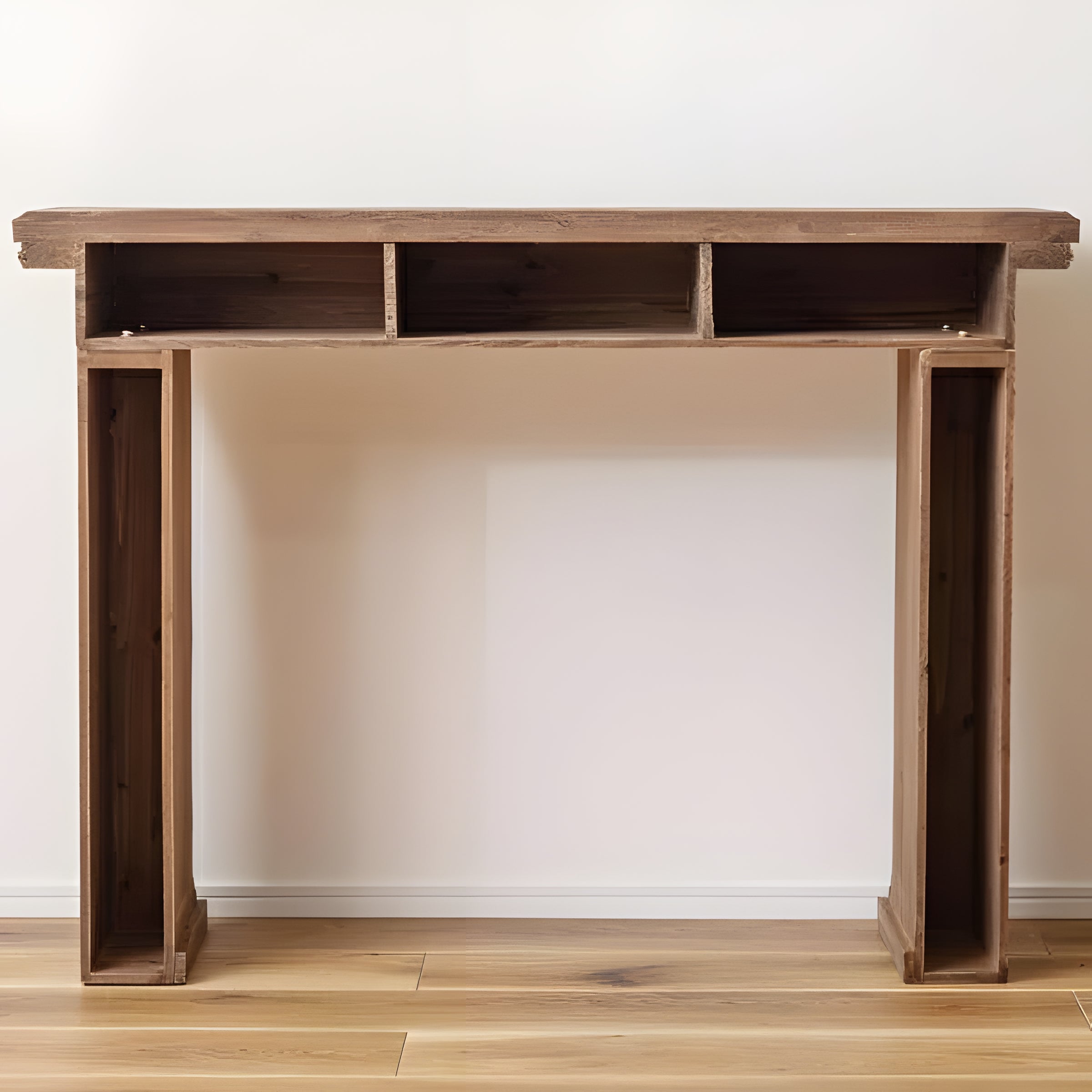 マントルピース 暖炉 ホワイト 白 杉 天然木 小物 装飾 レトロ シェルフ 飾り棚 韓国インテリア 高見え 高級感