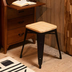 スツール 椅子 スチール 腰掛 チェア スタイリッシュ インダストリアル 天然木 アイアン 完成品 ヴィンテージ