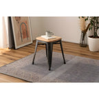 スツール 椅子 スチール 腰掛 チェア スタイリッシュ インダストリアル 天然木 アイアン 完成品 ヴィンテージ