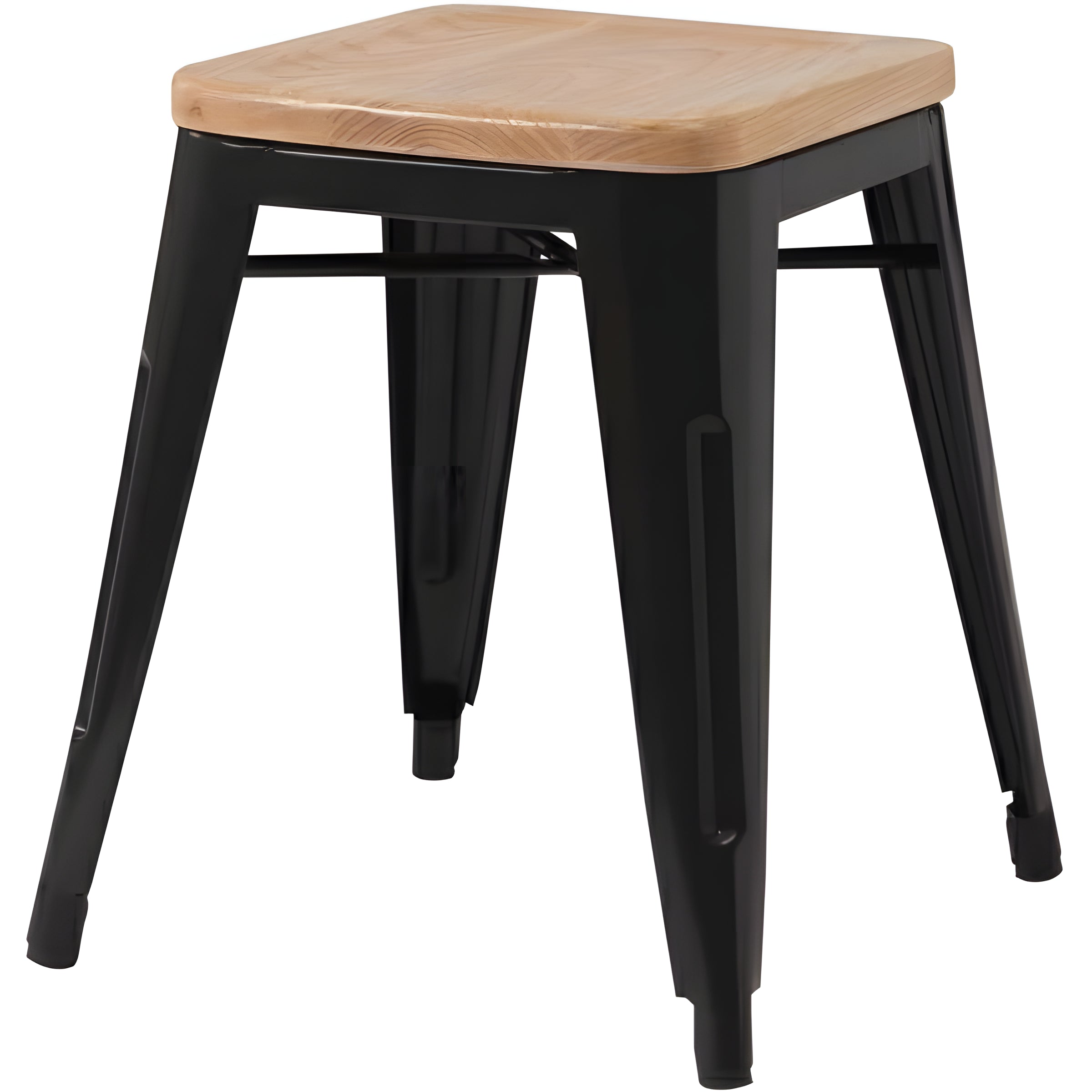 スツール 椅子 スチール 腰掛 チェア スタイリッシュ インダストリアル 天然木 アイアン 完成品 ヴィンテージ