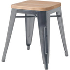 スツール 椅子 スチール 腰掛 チェア スタイリッシュ インダストリアル 天然木 アイアン 完成品 ヴィンテージ