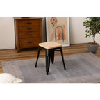 スツール 椅子 スチール 腰掛 チェア スタイリッシュ インダストリアル 天然木 アイアン 完成品 ヴィンテージ