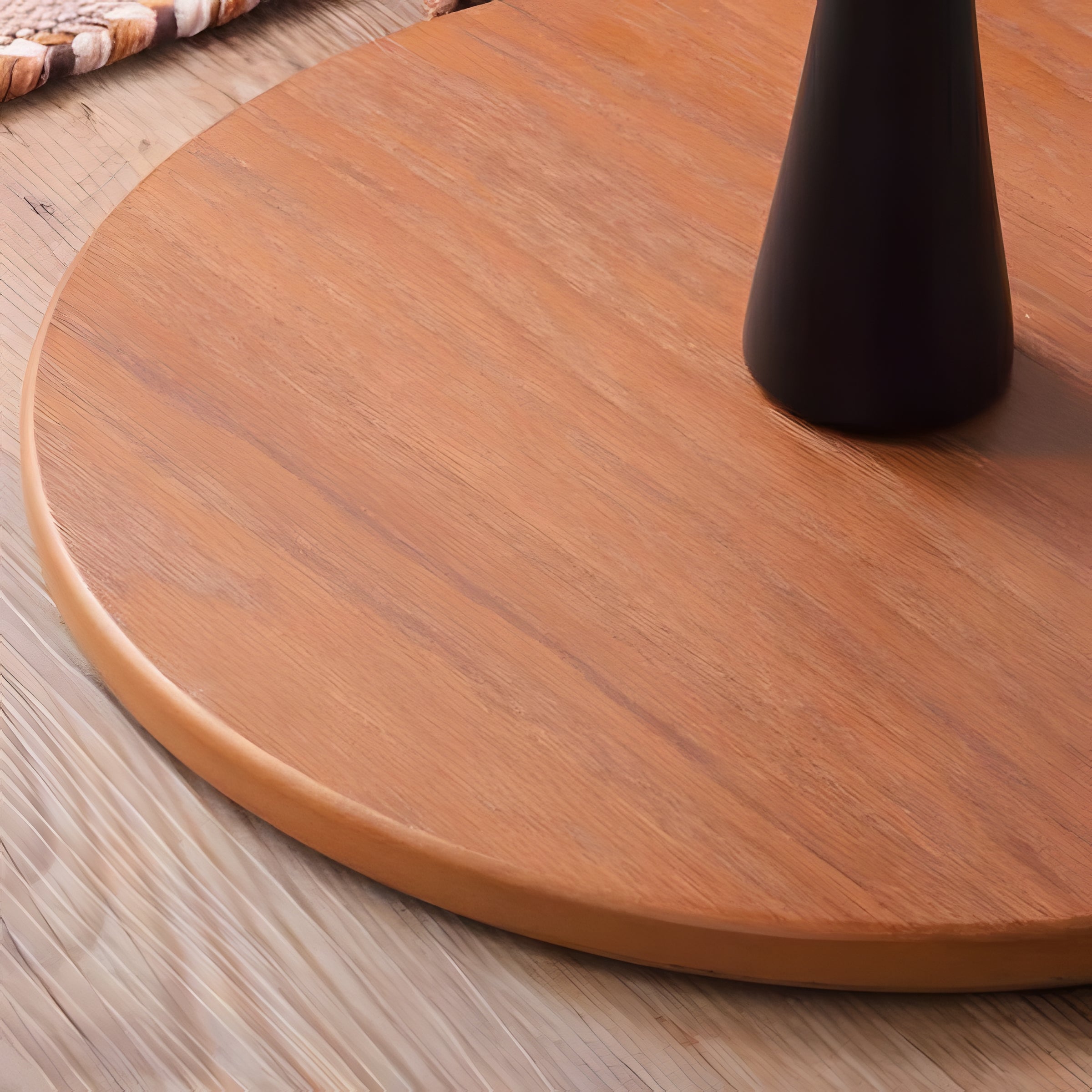 サイドテーブル 丸型 円形 ラウンドテーブル 幅40 コンパクト ミニテーブル 収納付 天然木 ソファサイド ソファ横 高見え