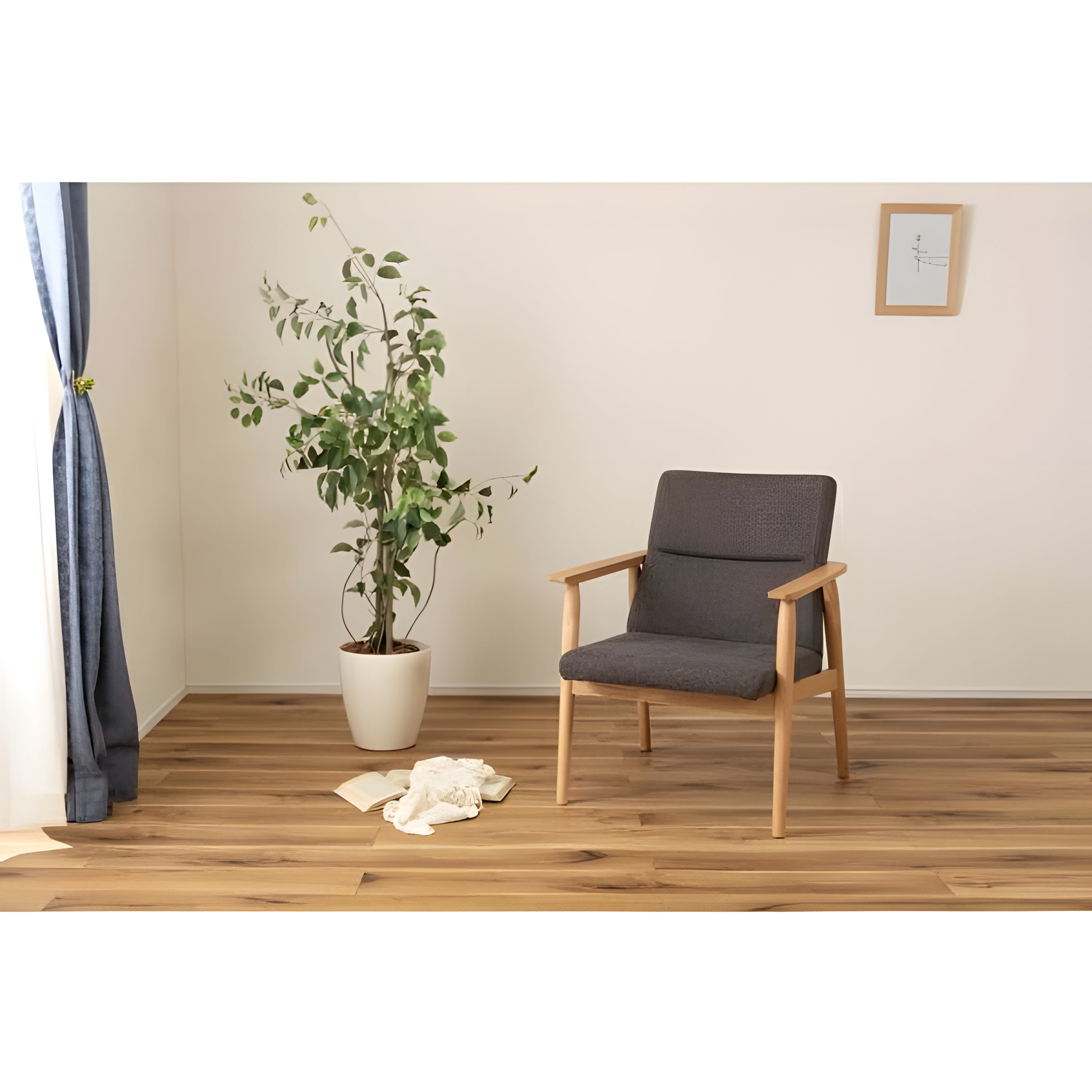 ダイニングチェア 1脚 一人掛け ひとりがけ 1人用 ソファ 完成品 肘付き 椅子 天然木 高見え 高級感 ホテル ロビー カフェ cafe