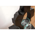 ガラスオブジェ オブジェ 置き物 木製 天然木 アート 鉢 花瓶 花 芳香 お香入れ プランター アクアリウム テラリウム