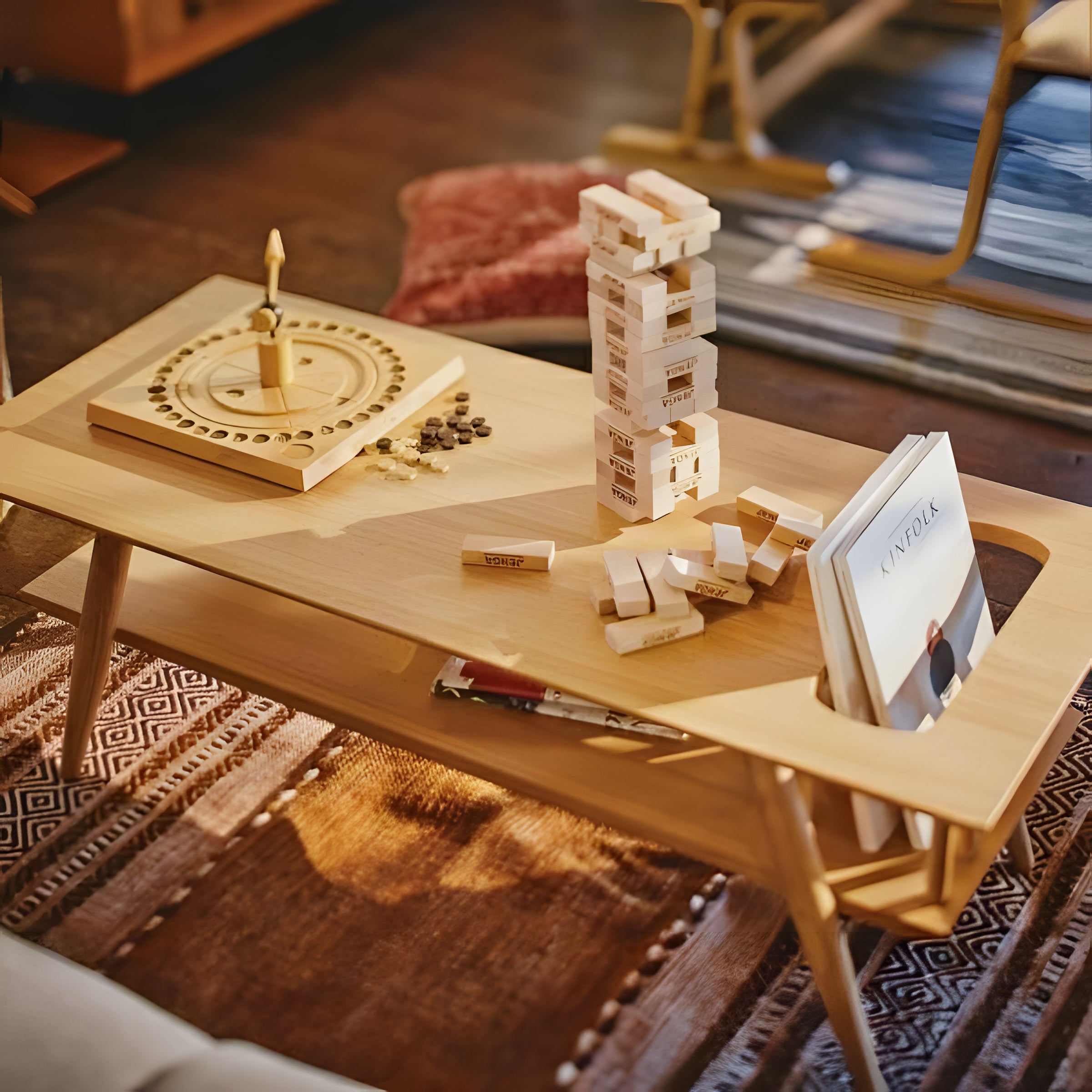 ローテーブル 幅100 幅110cm 棚付き 収納 完成品 センターテーブル 天然木 机 2人 3人 ソファ前 ロータイプ 高見え 高級感