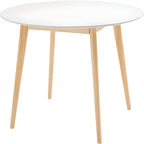 ダイニングテーブル 幅90cm 1人 2人用 スクエアテーブル 丸型 円形 天然木 シンプル 食卓机