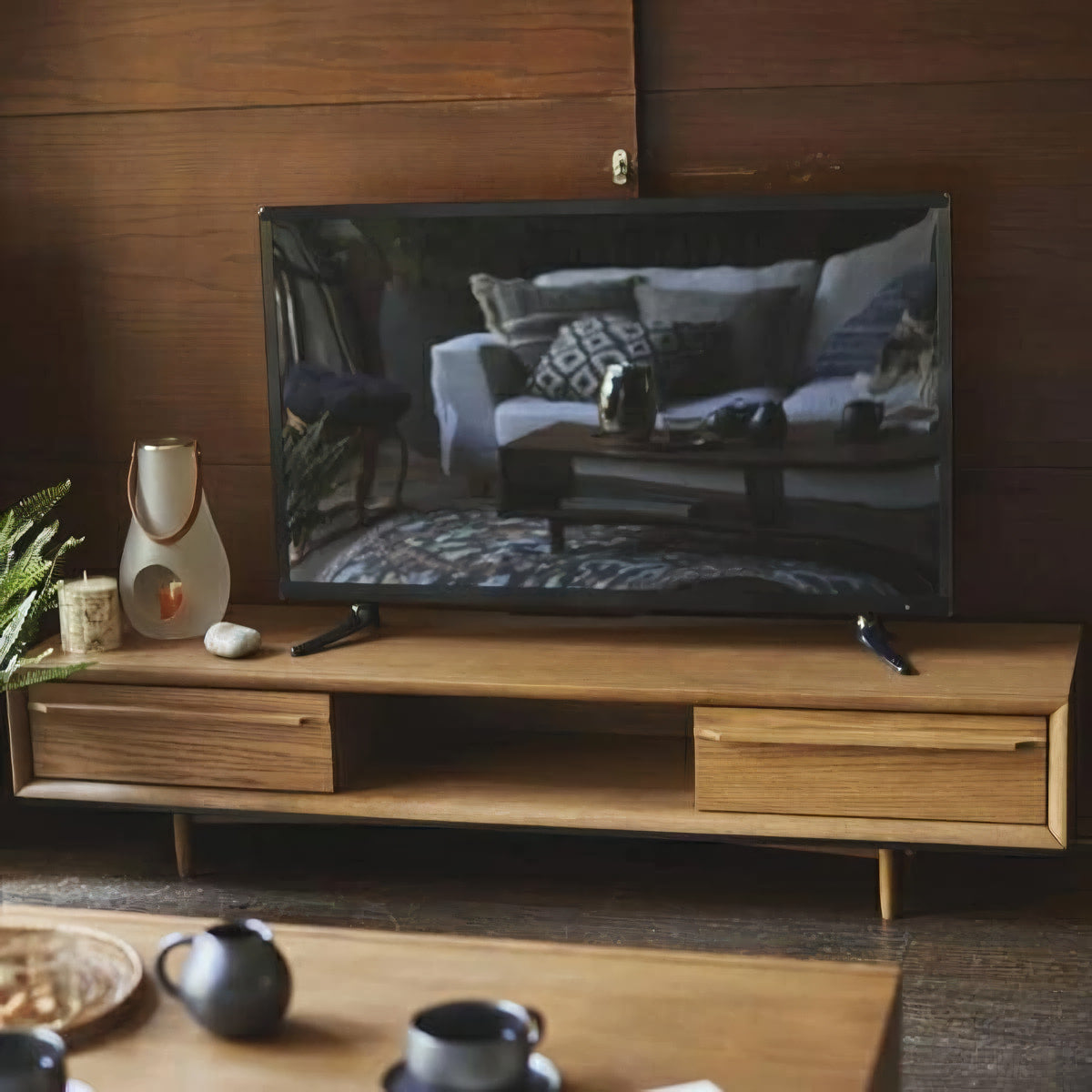 テレビ台 50インチ 55v 60型 65型まで推奨 幅180cm 大型 ローボード 引き出し 重厚 高見え 高級感