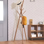 コートハンガー ポールハンガー 木製 天然木  帽子掛け 洋服掛け 収納 シンプル ハットツリー ハンガーポール ナチュラル 高見え