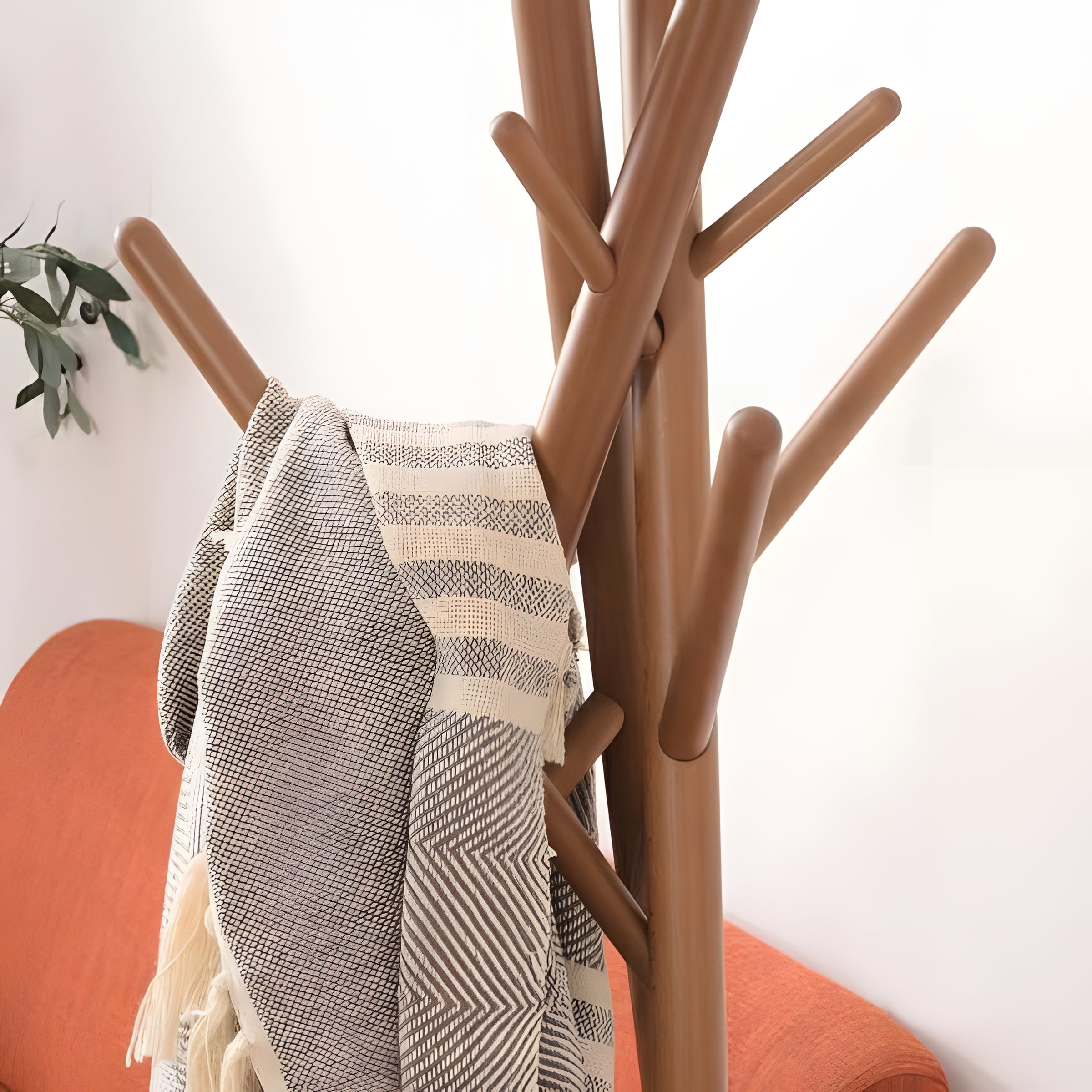 コートハンガー ポールハンガー 木製 天然木  帽子掛け 洋服掛け 収納 シンプル ハットツリー ハンガーポール ナチュラル 高見え