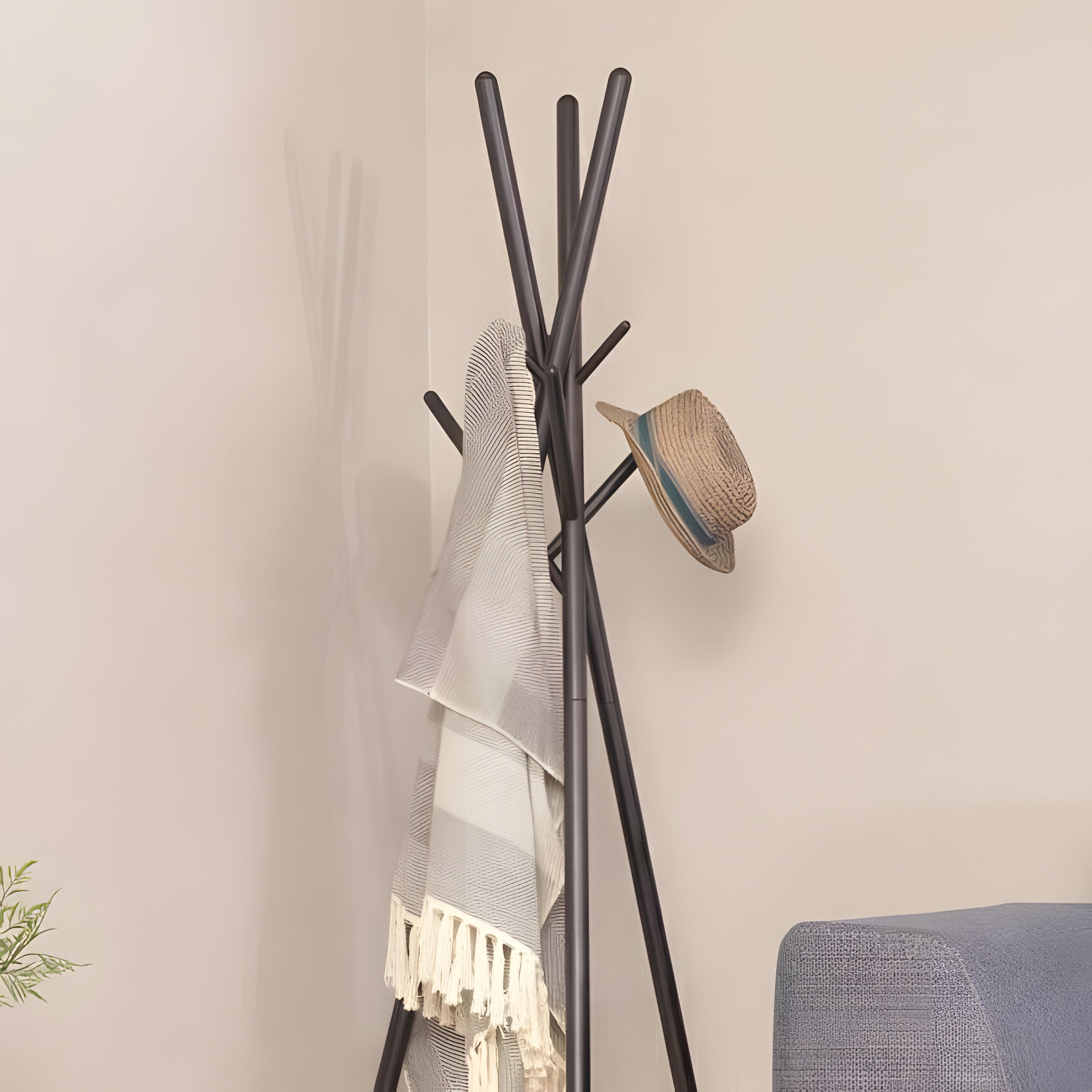 コートハンガー ポールハンガー 木製 天然木  帽子掛け 洋服掛け 収納 シンプル ハットツリー ハンガーポール ナチュラル 高見え