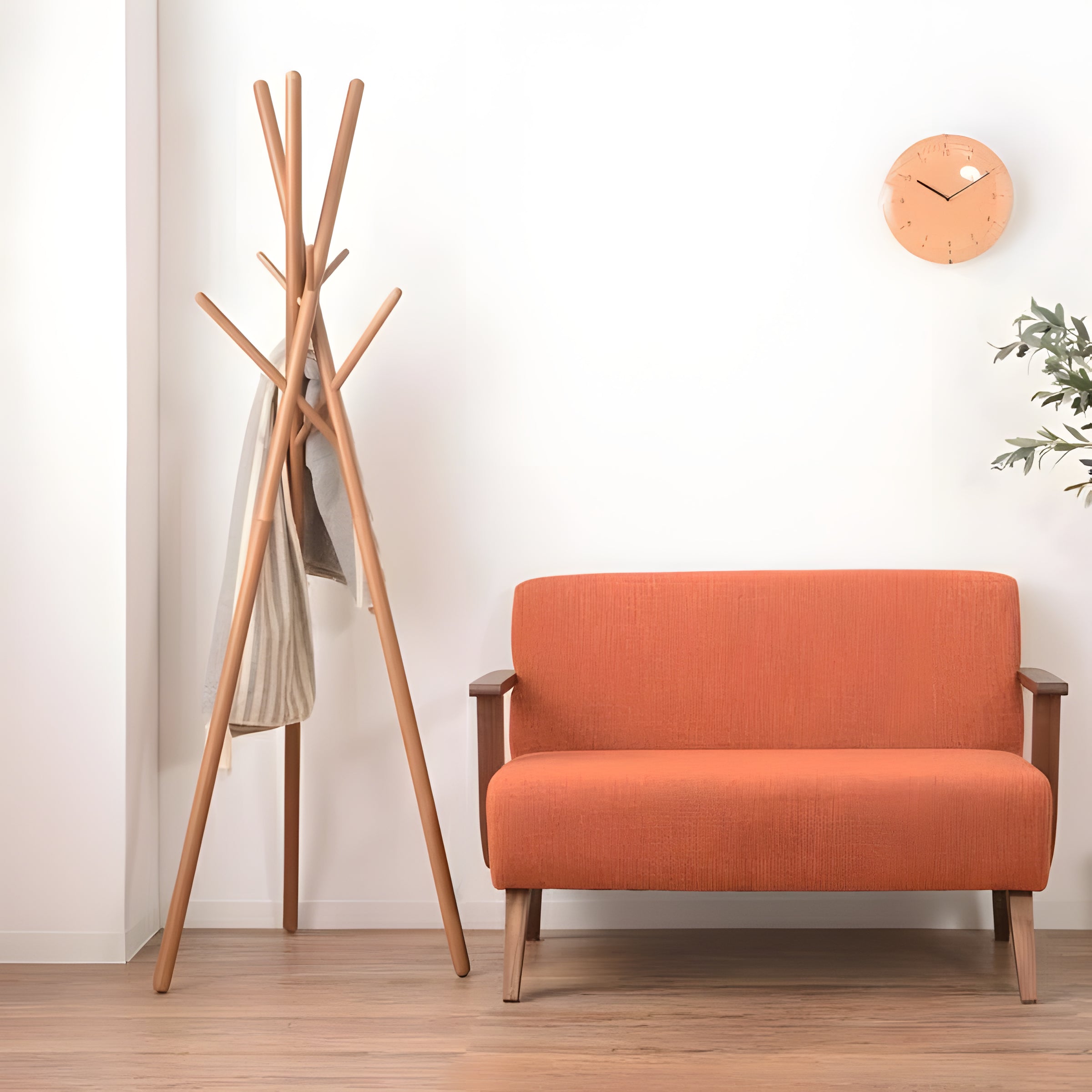 コートハンガー ポールハンガー 木製 天然木  帽子掛け 洋服掛け 収納 シンプル ハットツリー ハンガーポール ナチュラル 高見え